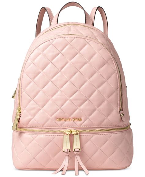 pink michael kors backpack purse.